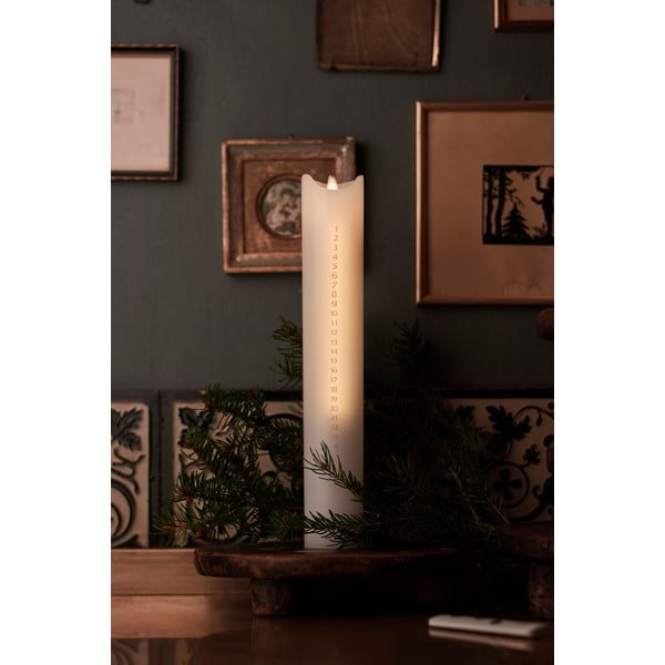 Lumânare advent cu LED Sirius Sara Gold, 29 cm