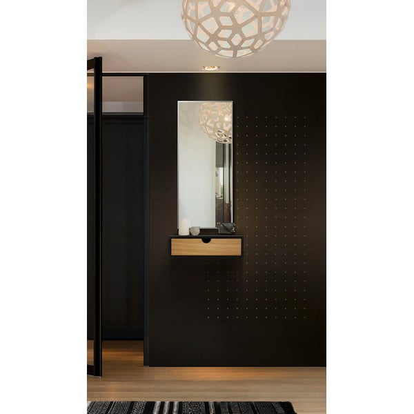 Noptieră de perete Woodman Farsta, negru-image-1