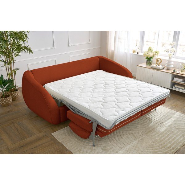 Canapea portocalie extensibilă 235 cm Cezanne – Bobochic Paris-image-1