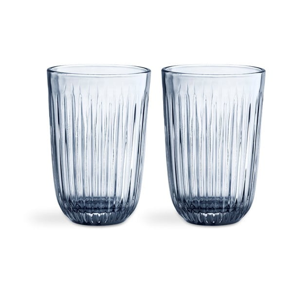 Set 2 pahare din sticlă Kähler Design Hammershoi, 330 ml, albastru