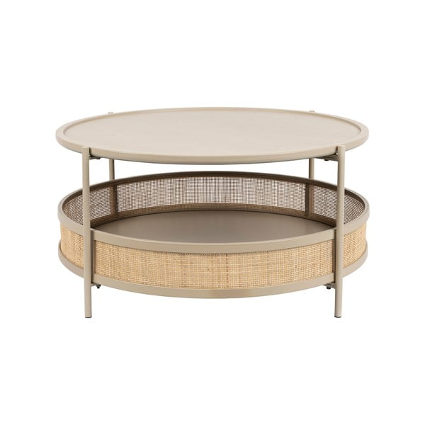 Măsuță de cafea bej/în culoare naturală rotundă ø 80 cm Makoto – White Label