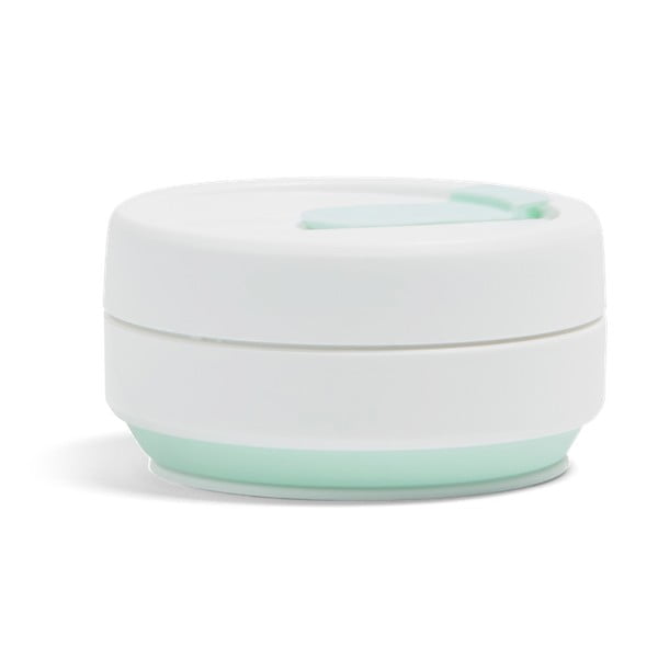 Cană de călătorie pliabilă Stojo Pocket Cup Mint, 355 ml, alb-verde-image-1