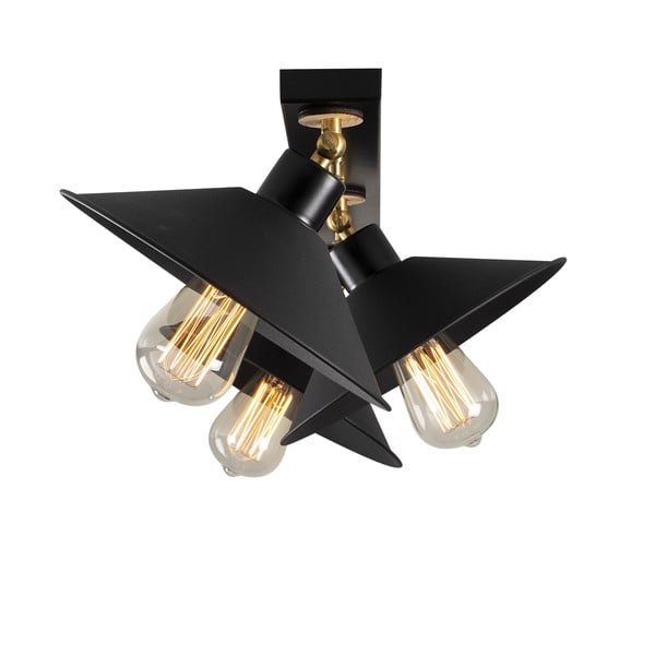 Plafonieră neagră cu abajur din metal ø 24 cm Berceste – Opviq lights-image-3