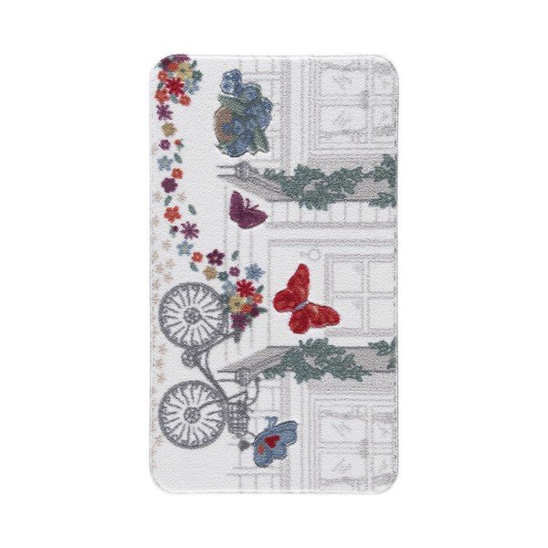 Covoraş de baie Confetti Bathmats Spilled Flowers, 80 x 140 cm, roşu-image-1
