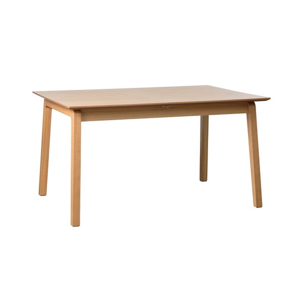 Masă de dining în culoare naturală extensibilă cu blat cu aspect de lemn de stejar 95x200 cm Bari – Unique Furniture-image-1
