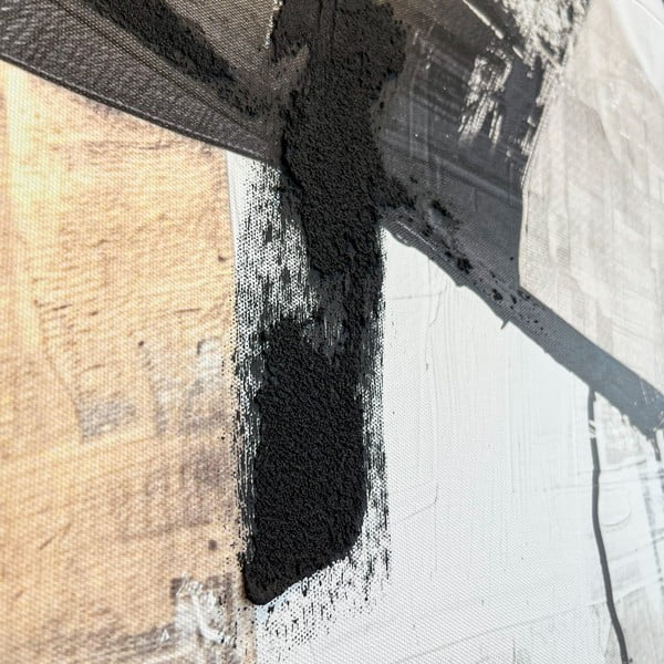 Tablou cu detalii pictate manual 70x100 cm Ash – Styler-image-4