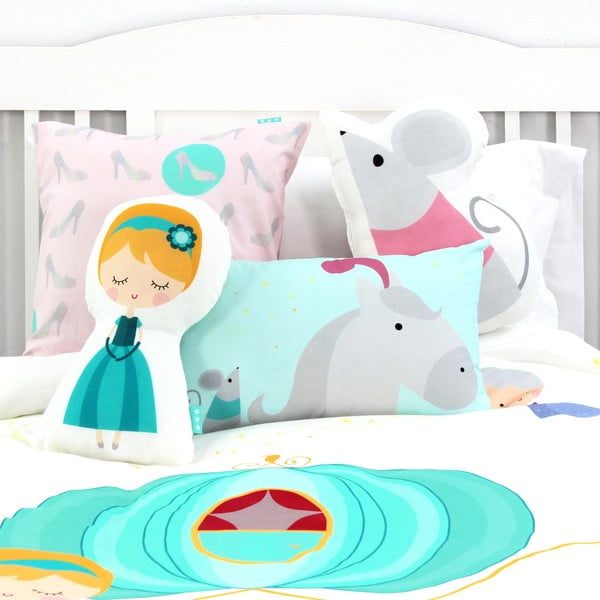 Husă pentru pilotă şi pernă din bumbac Mr. Fox Pumpkin, 140 x 200 cm-image-3