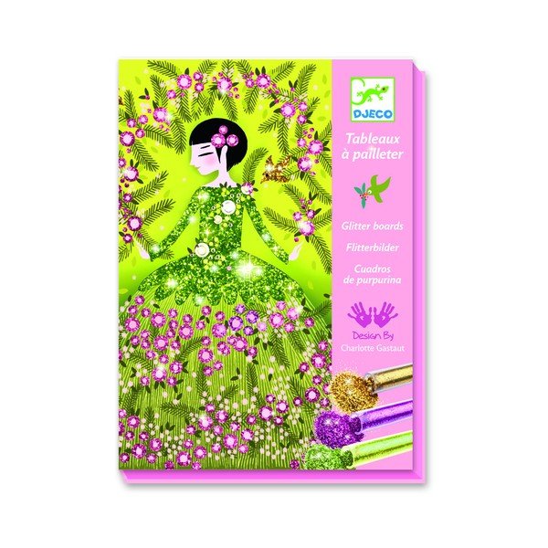 Set creativ pentru copii de colorat cu nisip Djeco „Dansatoarea strălucitoare”-image-3