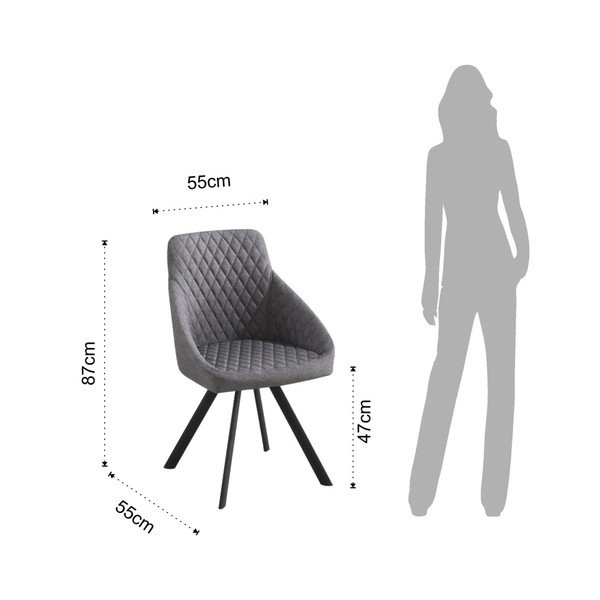 Set 4 scaune Tomasucci Tips, gri-image-1
