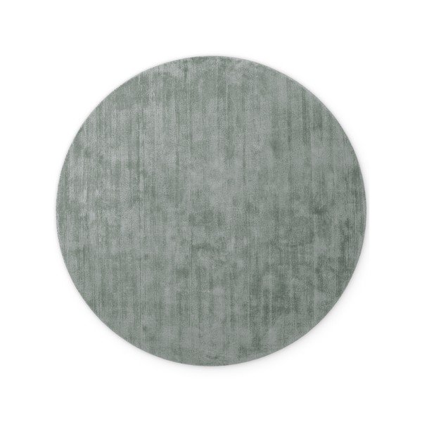 Covor albastru deschis țesut manual rotund din viscoză ø 120 cm Noemi – Vikosa