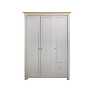 Șifonier alb cu aspect de lemn de stejar 112x180 cm Emerald - Støraa