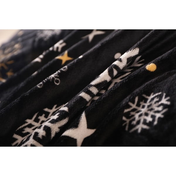 Lenjerie de pat neagră din micropluș pentru pat de o persoană 140x200 cm – My House-image-4