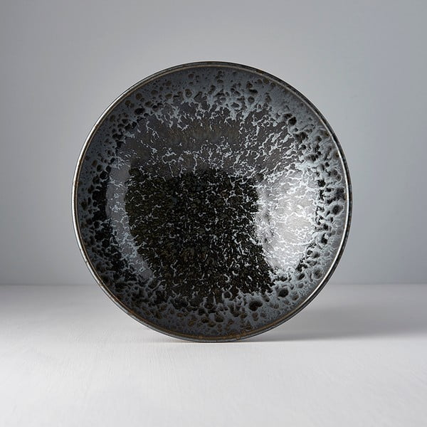 Bol din ceramică pentru supă MIJ Pearl, ø 24 cm, gri - negru-image-2