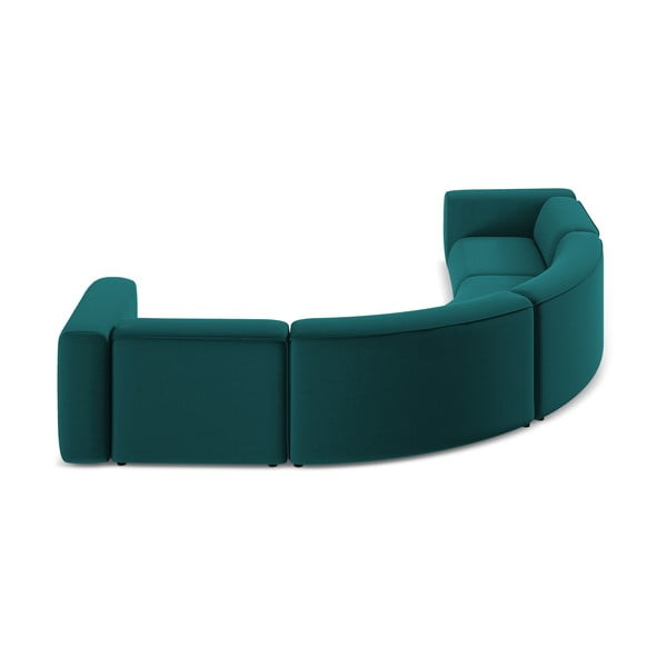 Colțar turcoaz cu tapițerie din catifea Ekahi – Makamii-image-4