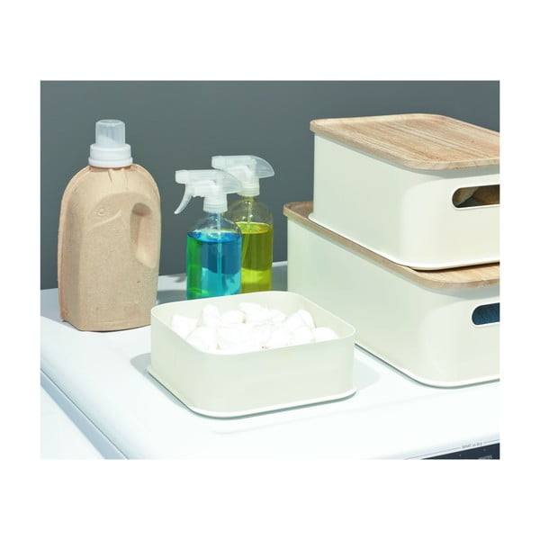 Cutie depozitare iDesign Eco, 21,3 x 21,3 cm, alb-image-2