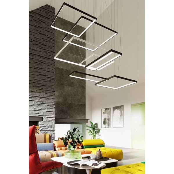Lustră neagră LED din metal TUULA – Thoro-image-3
