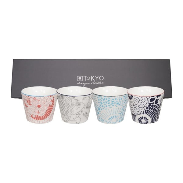 Set 4 căni din porțelan Tokyo Design Studio Shiki, 180 ml