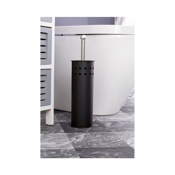 Perie de WC negru-mat din metal Indy – Premier Housewares-image-1