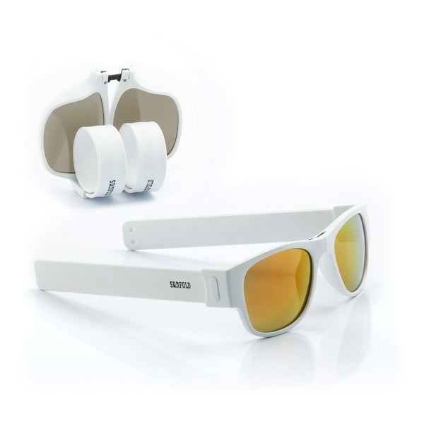Ochelari de soare pliabili InnovaGoods Sunfold ES6, alb - galben