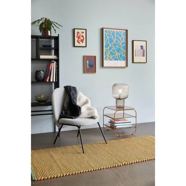 Veioză maro cu abajur din sticlă (înălțime 42 cm) Pirum – Hübsch-image-2