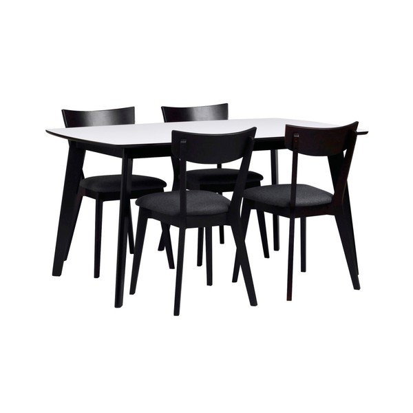 Masă de dining Rowico Griffin, 150 x 90 cm, alb-negru-image-3