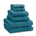 Prosoape de baie albastru-verde 6 buc. din bumbac din frotir Zero Twist – Catherine Lansfield