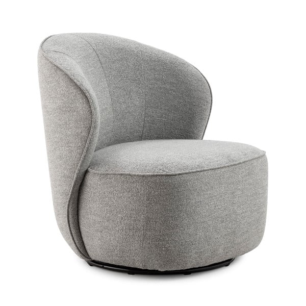 Fotoliu gri deschis pivotant Edna – MOME