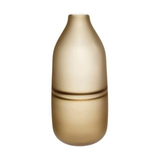 Vază din sticlă Hübsch Frosted, înălțime 30 cm, maro
