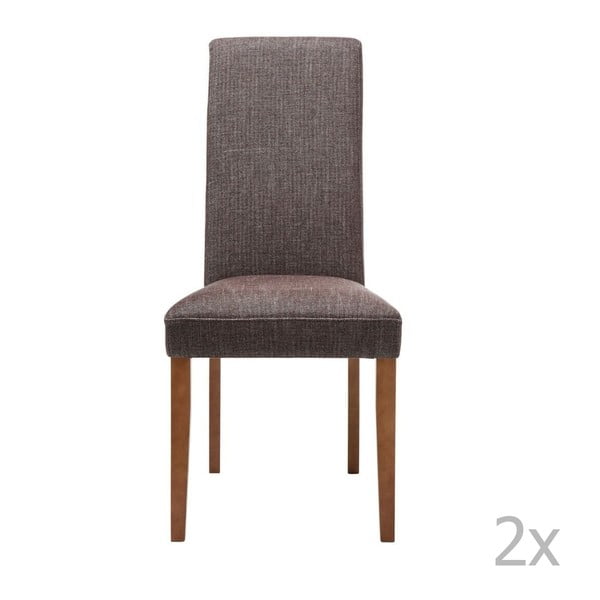 Set 2 scaune cu picioare din lemn de fag Kare Design Rhytm, maro