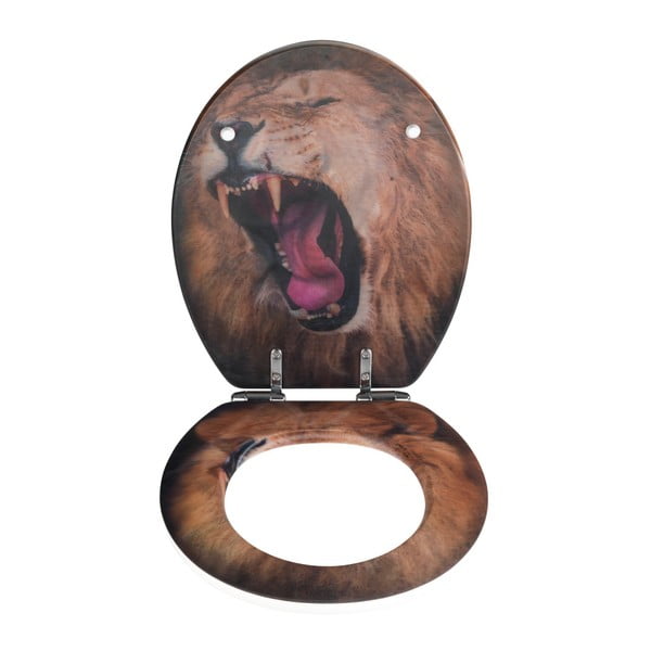 Capac WC din lemn 3D Wenko Lion, 44,5 x 38 cm-image-2