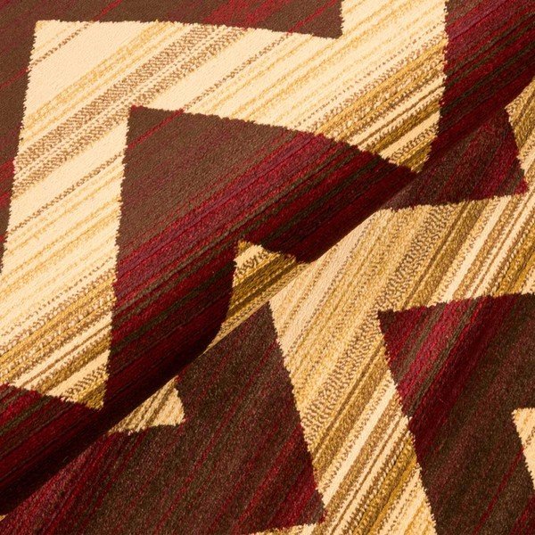 Covor foarte rezistent Floorita Inspiration Zig Zag, 140 x 195 cm, maro-image-1