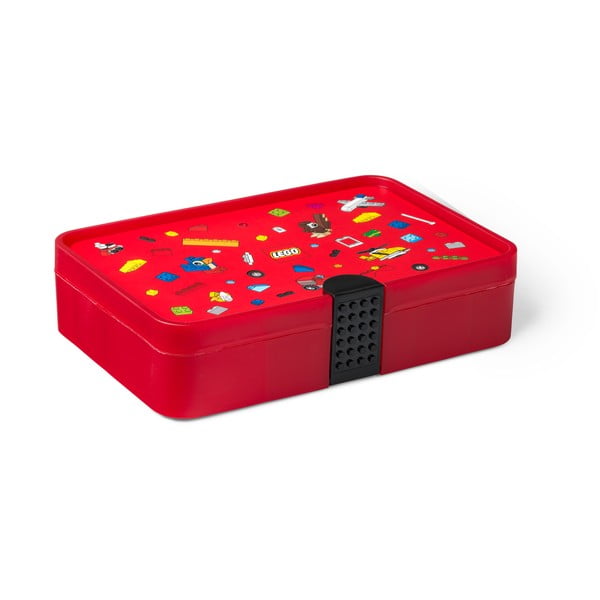Cutie pentru gustare cu compartimente LEGO® Iconic, roșu