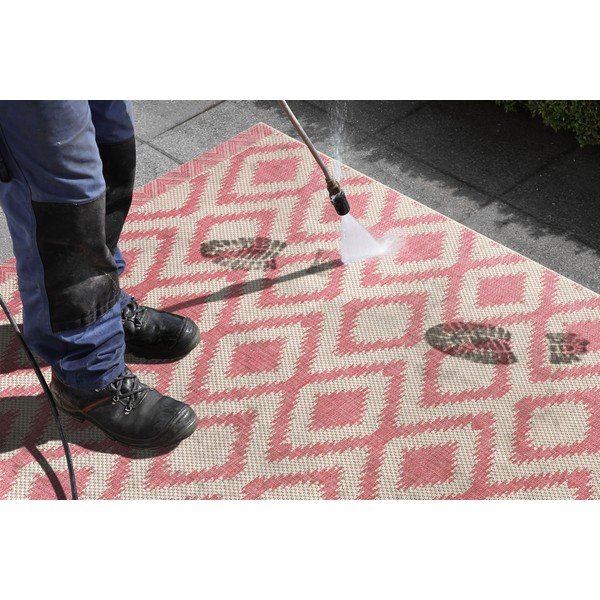 Covor adecvat pentru exterior NORTHRUGS Kalora, 140 x 200 cm, roșu - crem-image-1