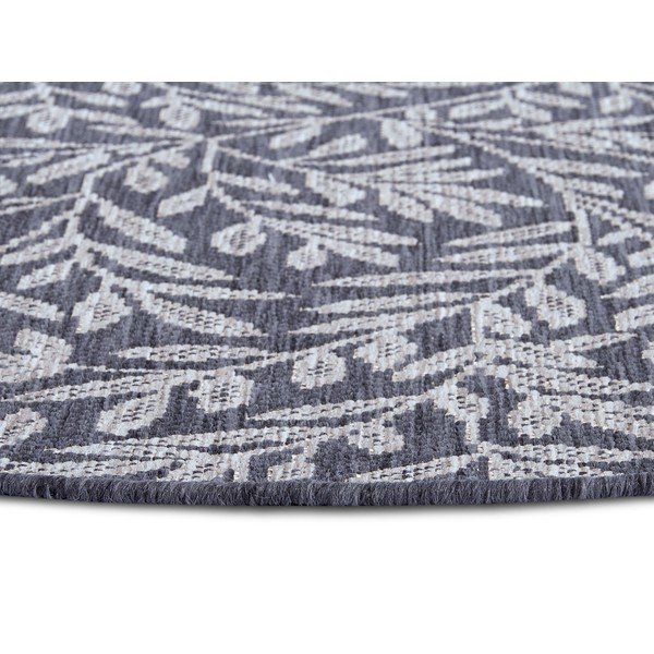 Covor gri antracit rotund ø 120 cm Twig – Hanse Home-image-3