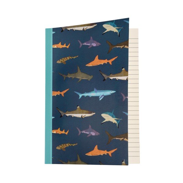 Caiet 60 de pagini format A5 Sharks - Rex London-image-1