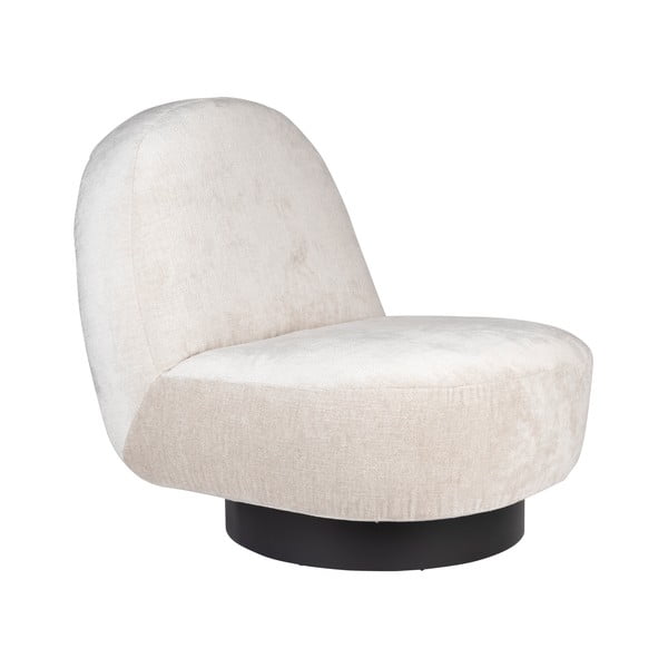 Fotoliu crem cu tapițerie din catifea Eden – Zuiver