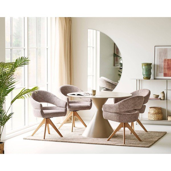 Masă de dining rotundă cu blat ceramic ø 120 cm Annecy – House Nordic-image-1