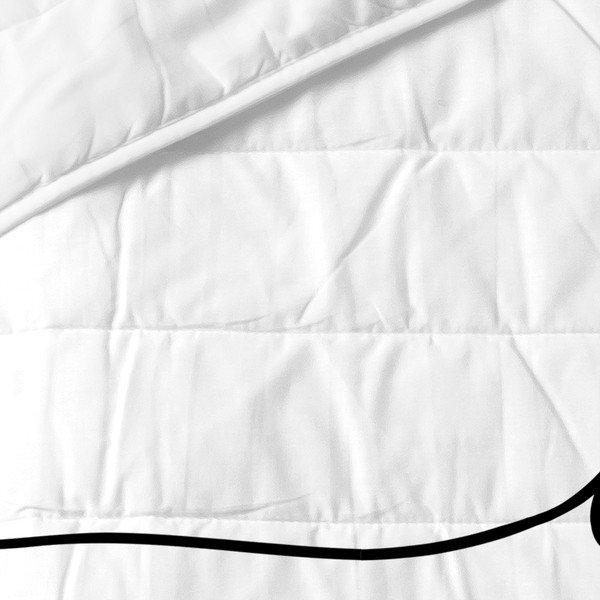 Cuvertură albă matlasată din bumbac 240x260 cm My love – Blanc-image-2