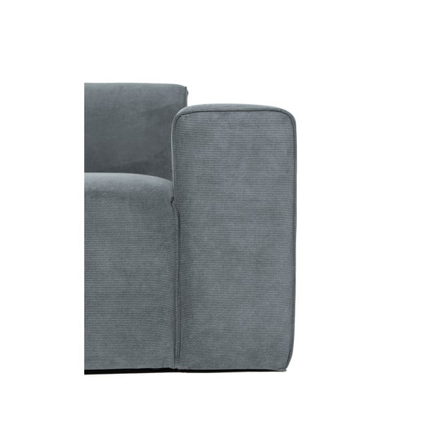 Modul pentru canapea gri cu tapițerie din catifea reiată  (cu colț pe partea dreaptă) Sting – Scandic-image-3