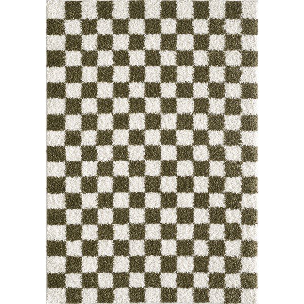 Covor verde închis/crem 160x230 cm Grida – ESTE