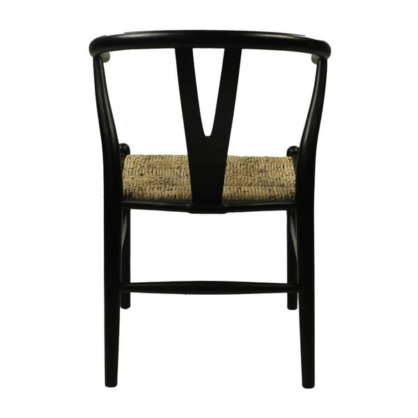 Scaun de dining negru din lemn de mahon Wishbone - HSM collection-image-3