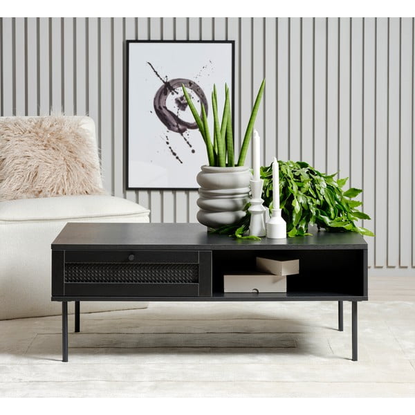 Măsuță de cafea neagră 60x110 cm Pensacola – Unique Furniture-image-1