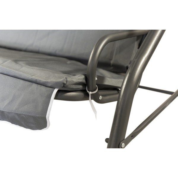 Balansoar de grădină gri închis din metal Panama – Happy Green-image-2