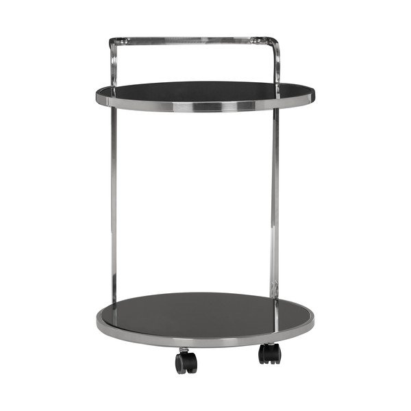 Măsuță de servire cu roți și blat din sticlă ø 50 cm Ackley – Premier Housewares-image-2