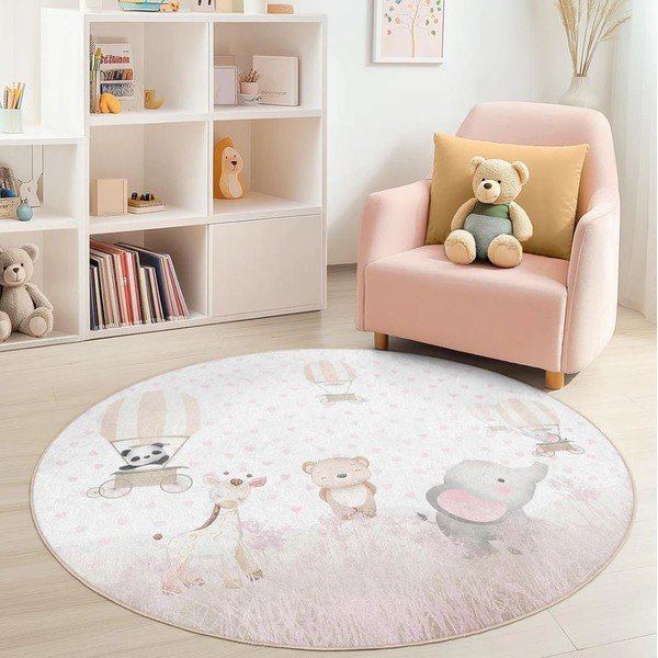 Covor pentru copii lavabil ø120 cm Dainty Animals – Mila Home-image-3