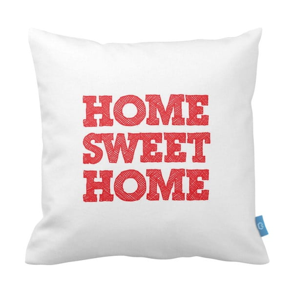 Față de pernă Home Sweet Home, 43x43 cm, alb