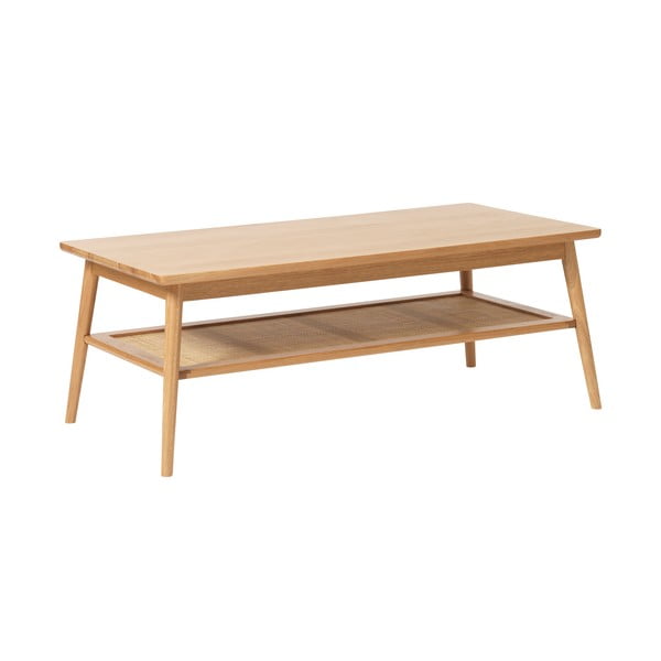 Măsuță de cafea în culoare naturală cu blat cu aspect de lemn de stejar 60x120 cm Barrali – Unique Furniture-image-1