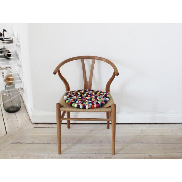 Pernă pentru scaun cu bile din lână Wooldot Ball Chair Pad Multi Pang, ⌀ 39 cm-image-1