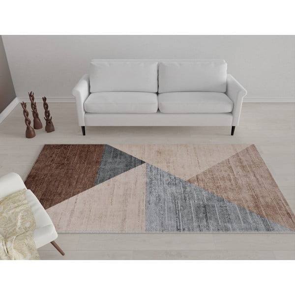 Covor maro/bej lavabil 80x50 cm - Vitaus-image-1