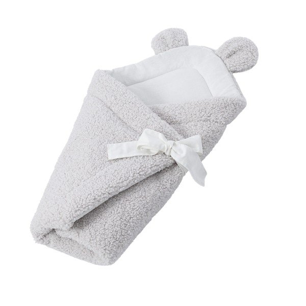 Păturică de înfășat fildeș din sherpa 35x65 cm – Meowbaby-image-1